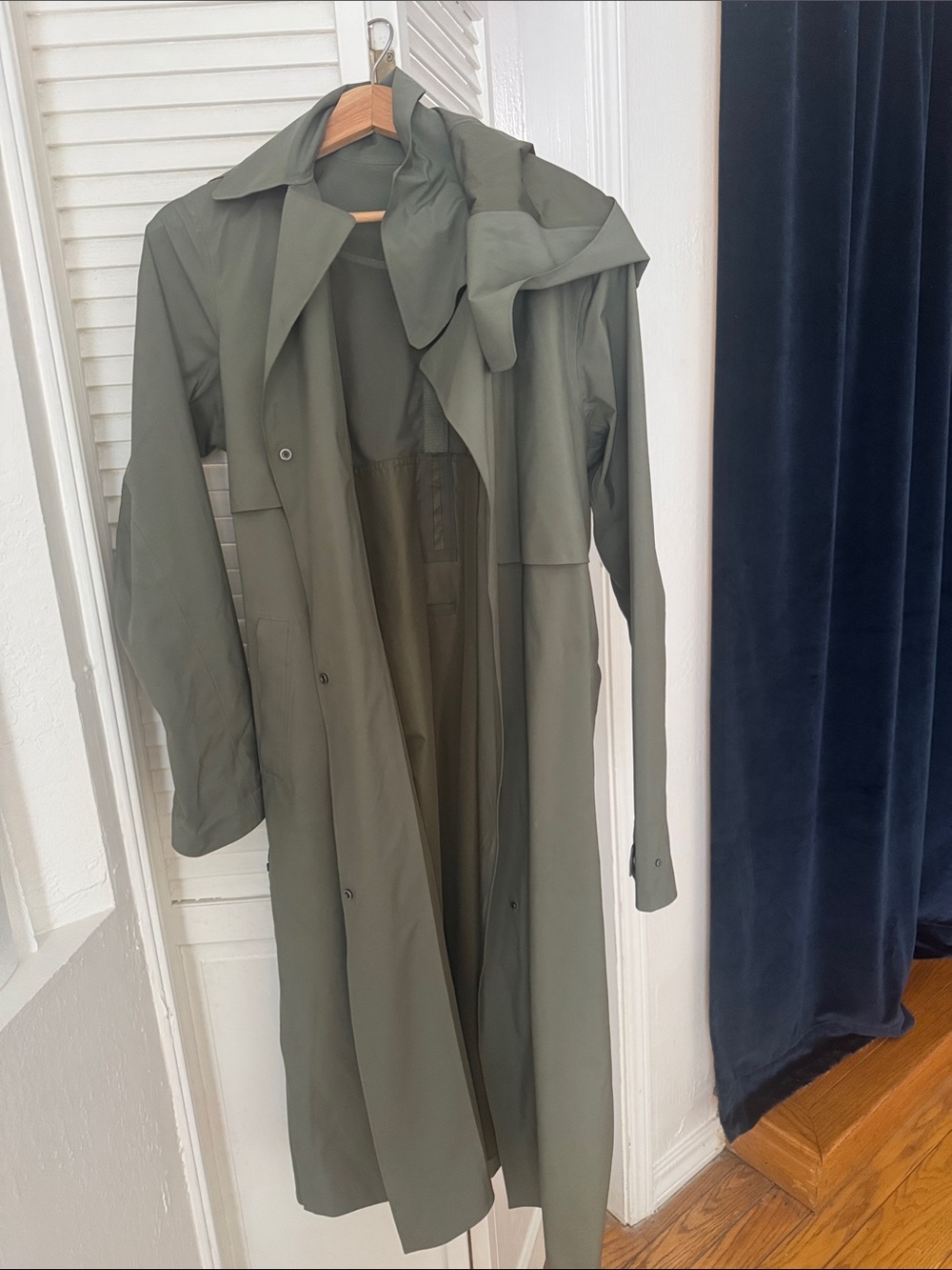 lululemon athletica Hooded Olive Trench Coat